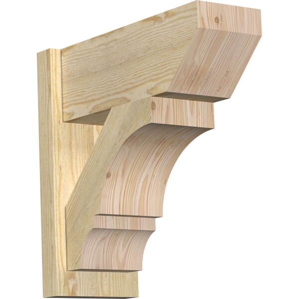 Ekena Millwork Balboa Slat Rough Sawn Outlooker, Douglas Fir, 8"W x 20"D x 20"H OUT08X20X20BOA06RDF - main
